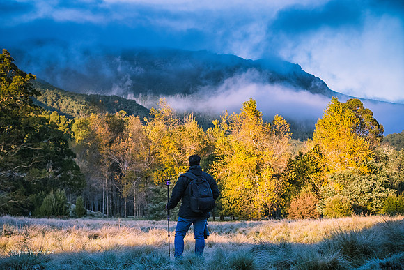 Our view looking back towards Cradle Mountain from our accomodation.
