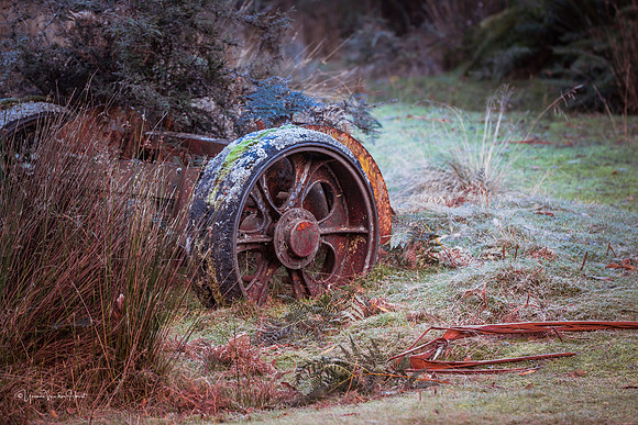 An old piece of machinery , abandoned many years ago.